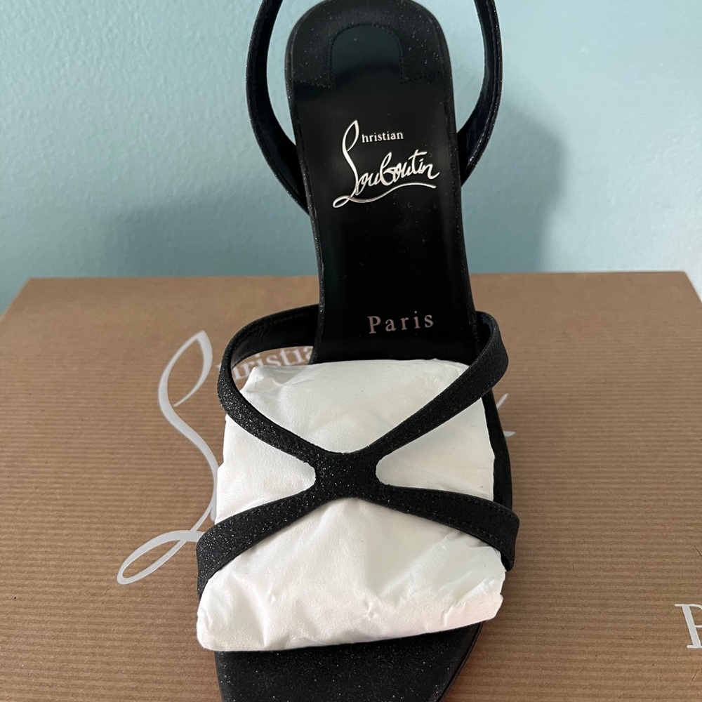 Christian Louboutin Emilie 100 Leather Slingback Sandal - Picture 4 of 8